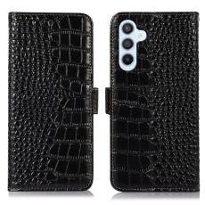 Samsung Galaxy S26 Fodral RFID &Auml;kta L&auml;der Krokodil Textur