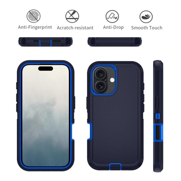 Bild 3, iPhone 16 Skal Extreme Shockproof Hybrid Mörk Blå