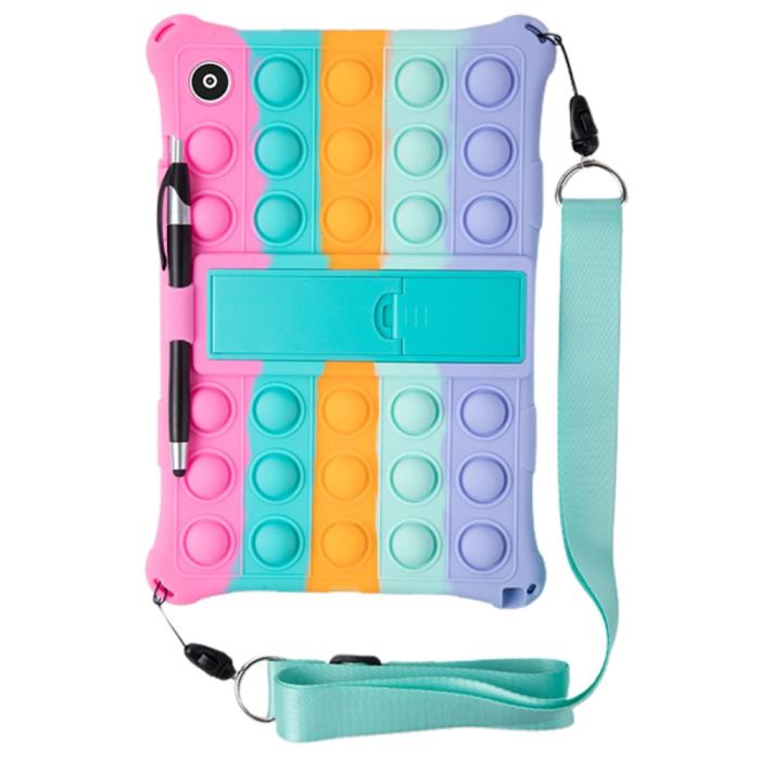 Bild 4, Galaxy Tab A8 10.5 Skal Pop It Fidget Kickstand Multicolor