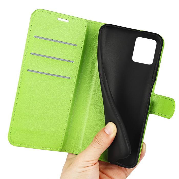 Bild 4, Motorola Moto G32 Fodral Litchi Läder Grön