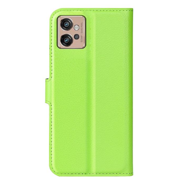 Bild 6, Motorola Moto G32 Fodral Litchi Läder Grön