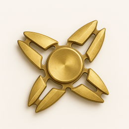 Fidget Spinner Spiky Quattro - Guld