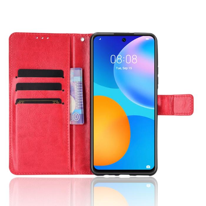 Bild 4, Huawei P Smart (2021) - Crazy Horse Fodral - Röd