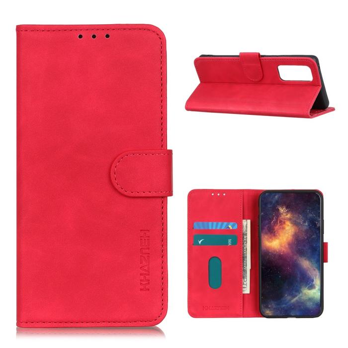 Bild 1, Huawei P Smart (2021) - KHAZNEH Retro Fodral - Röd