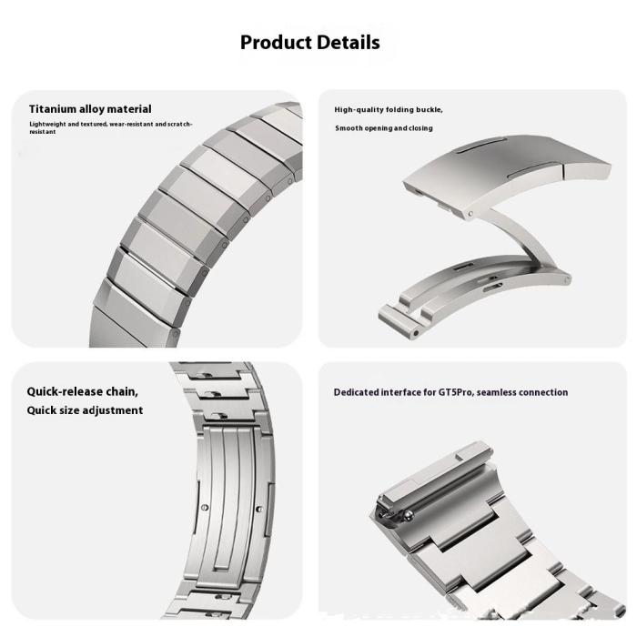 Bild 5, Huawei Watch GT 6 46 mm Armband Rostfritt Stål Silver