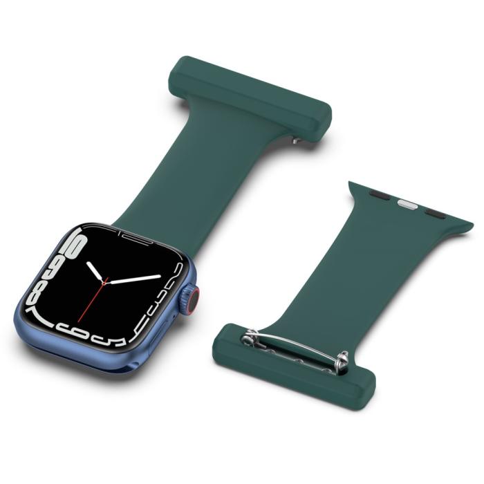 Bild 5, Apple Watch 42/44/45/49 mm Rem Sjuksköterska Svartgrön