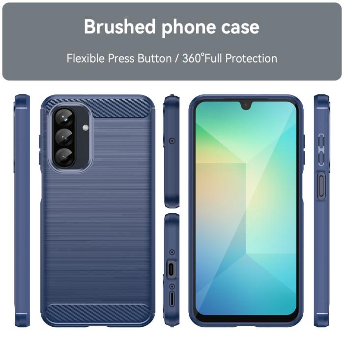 Bild 3, Samsung Galaxy A16 / A26 5G Skal Kolfiber Textur Blå