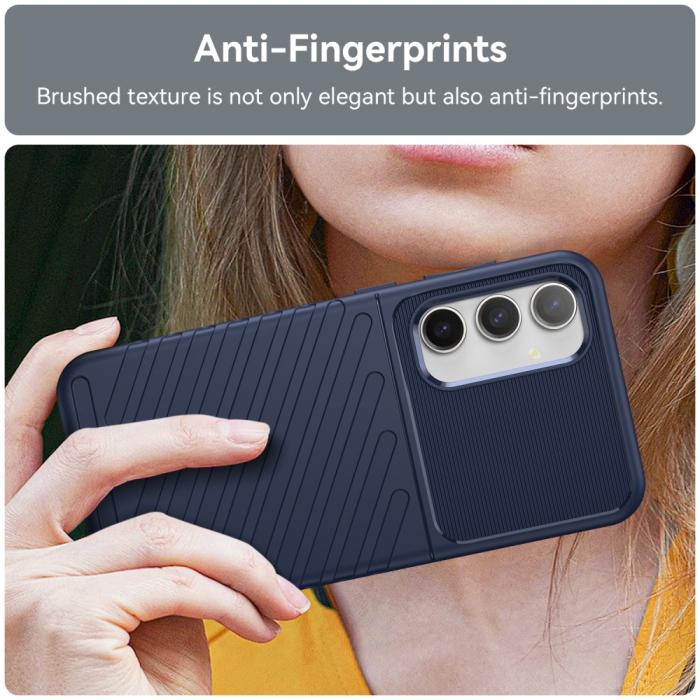 Bild 6, Samsung Galaxy S23 FE Skal Twill Textur Blå