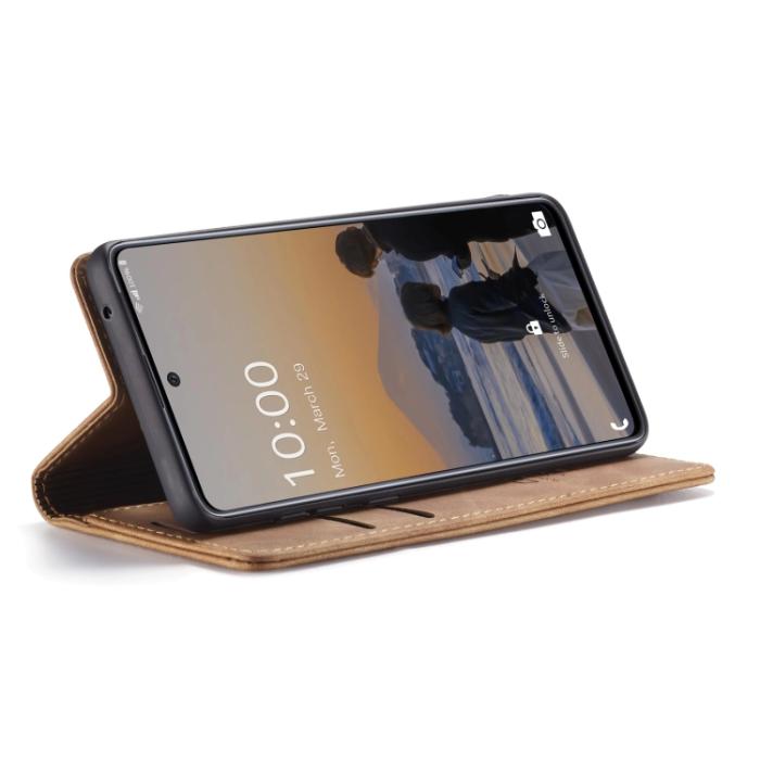 Bild 5, CASEME Samsung Galaxy A33 5G Fodral Retro Brun