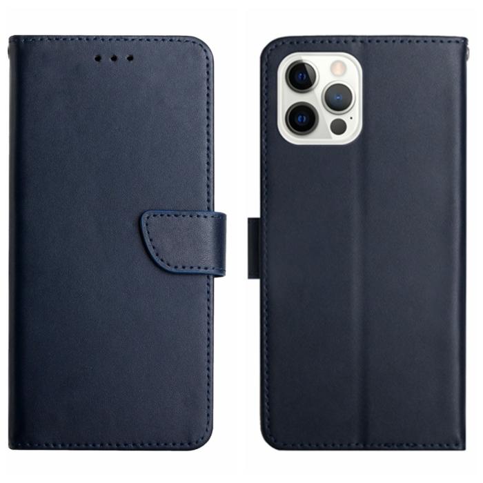 Bild 1, iPhone 16 Pro Fodral Premium Äkta Läder Mörk Blå
