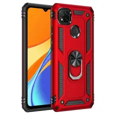 Xiaomi Redmi 9C Skal Ring Shockproof R&ouml;d