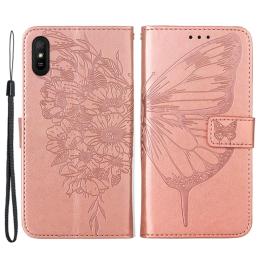 Xiaomi Redmi 9A / 9AT Fodral Butterfly Roséguld