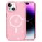 iPhone 15 Plus Skal MagSafe Hybrid Glitter Rosa