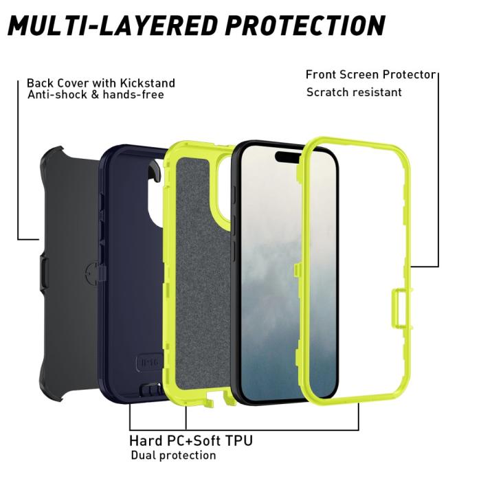 Bild 4, iPhone 16 Skal Extreme Shockproof Hybrid Grå