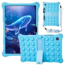 Galaxy Tab A8 10.5 Skal Pop It Fidget Kickstand Blå