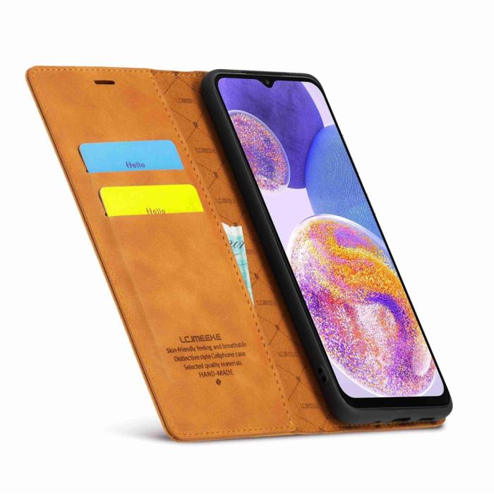 Bild 2, LC.IMEEKE Samsung Galaxy A23 5G Fodral Flip Läder Brun
