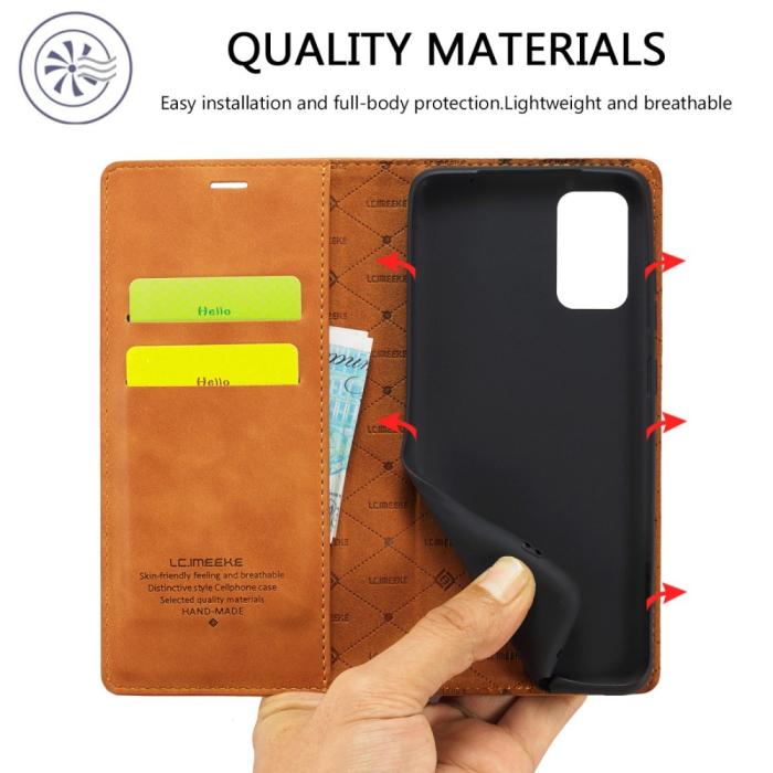 Bild 6, LC.IMEEKE Samsung Galaxy A23 5G Fodral Flip Läder Brun