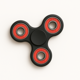 Fidget Spinner Ultra Spin Trio - Svart/Röd