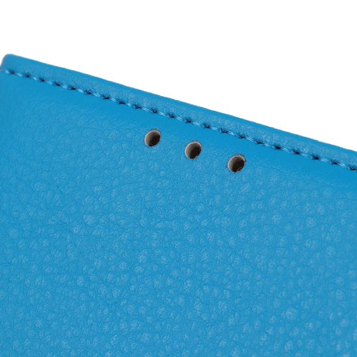 Bild 5, Huawei P40 Lite E - Litchi Plånboksfodral - Blå