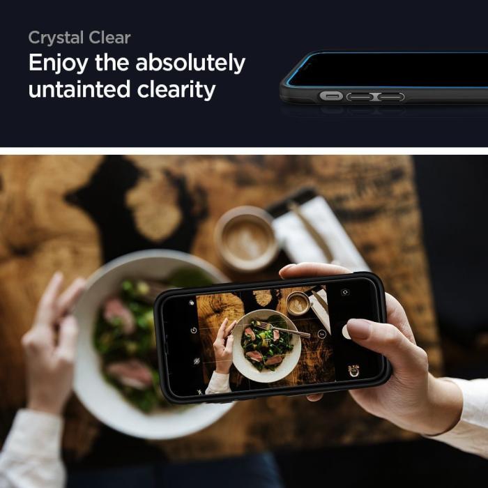 Bild 4, Spigen iPhone 12 / 12 Pro Skärmskydd Glass FC Härdat Glas