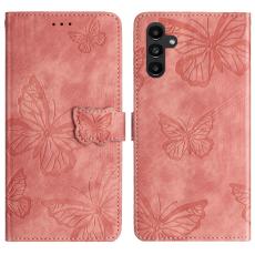 Samsung Galaxy A16 / A26 5G Fodral Fj&auml;rilar Rosa
