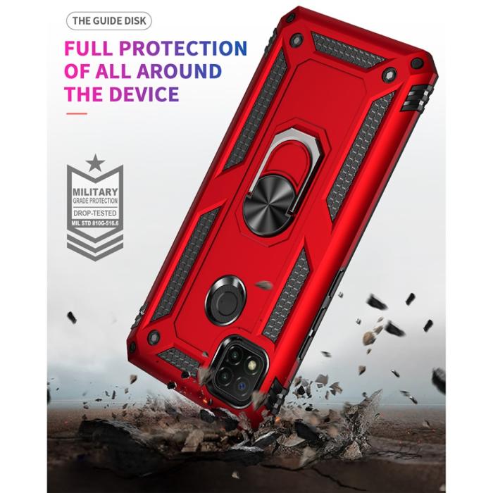 Bild 6, Xiaomi Redmi 9C Skal Ring Shockproof Röd
