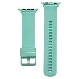 Apple Watch 42/44/45/49 mm Armband Silikon Cyan