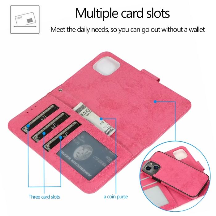 Bild 3, iPhone 14 Pro 2in1 Fodral Magnet / Skal Rosa