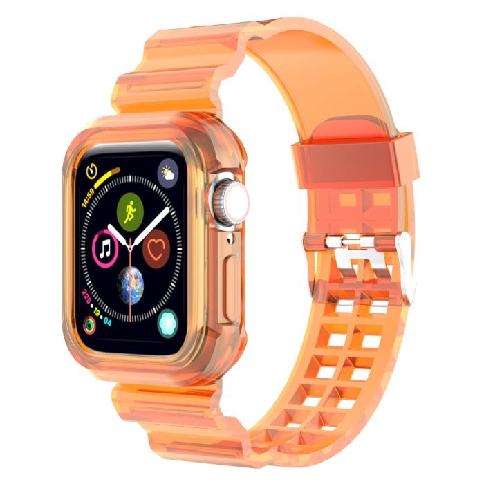 Bild 2, Apple Watch 38/40/41mm Kristall Skal/Armband Orange
