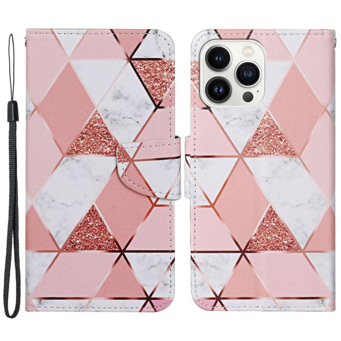 Bild 1, iPhone 16 Pro Fodral Med Marmor Tryck Rosa