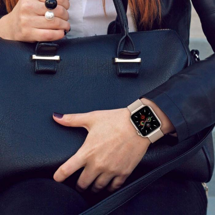 Bild 5, Tech-Protect Milanese Loop Armband Apple Watch 38/40/41/42 mm Guld