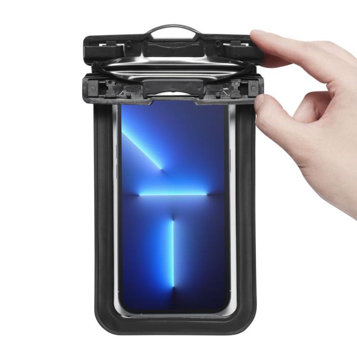 Bild 4, Spigen 2-PACK Universal Vattentät Påse / Mobilväska Svart