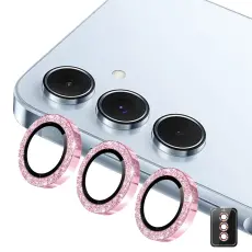 ENKAY Samsung Galaxy S26 Linsskydd Glitter Rosa