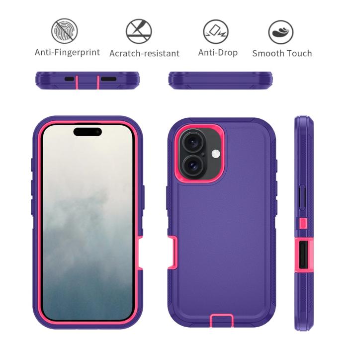 Bild 3, iPhone 16 Skal Extreme Shockproof Hybrid Lila