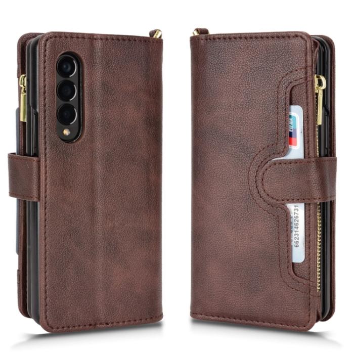 Bild 2, Galaxy Z Fold 3 Fodral Multifunktionell Brun