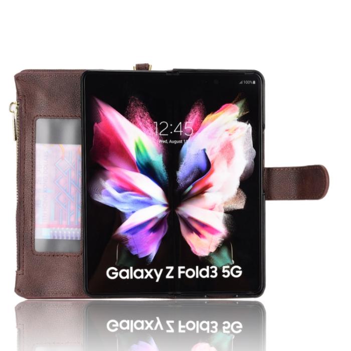 Bild 3, Galaxy Z Fold 3 Fodral Multifunktionell Brun