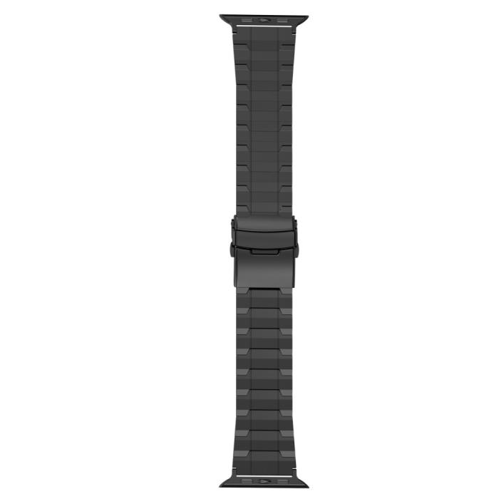 Bild 4, Apple Watch 42/44/45/49 mm Armband Steel Titanium Svart