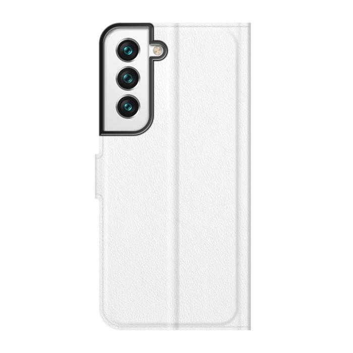 Bild 3, Samsung Galaxy S22 Plus Fodral Litchi Textur Vit