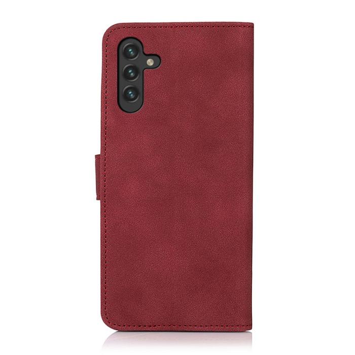 Bild 3, KHAZNEH Samsung Galaxy A04s / A13 5G Fodral Retro Läder Vinröd