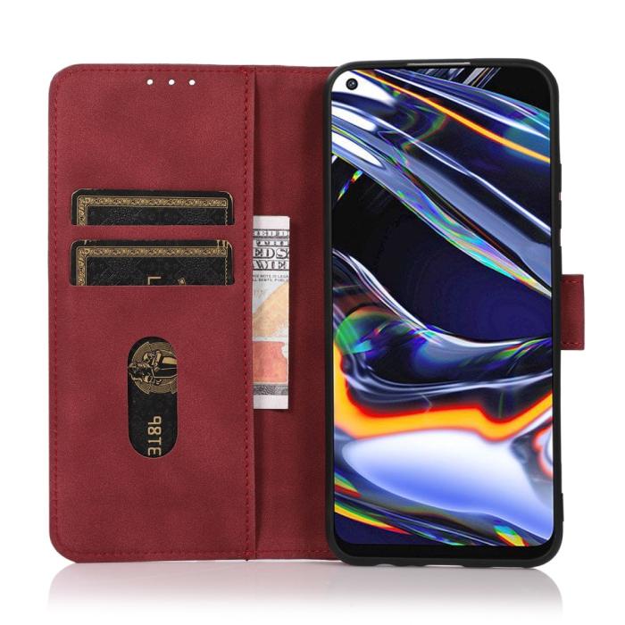 Bild 4, KHAZNEH Samsung Galaxy A04s / A13 5G Fodral Retro Läder Vinröd