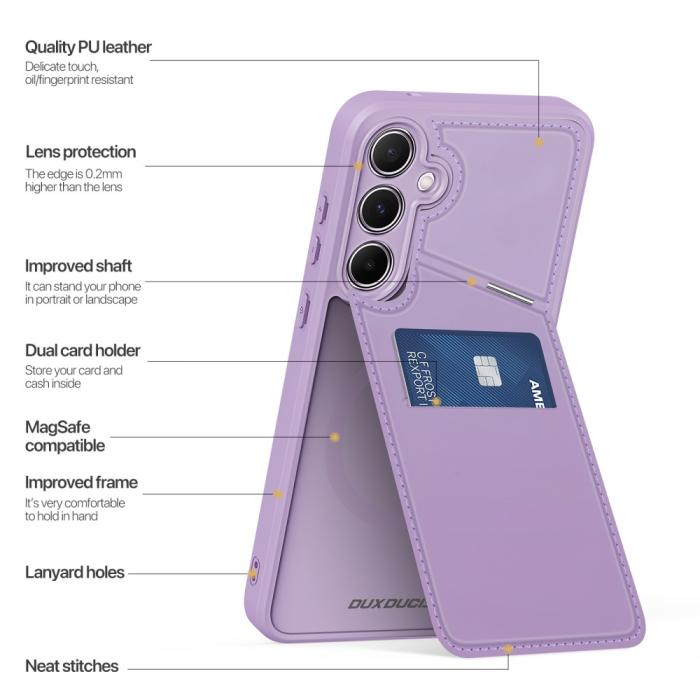 Bild 3, DUX DUCIS Galaxy S25 Plus Skal RFID Rafi II Series Lila/Rosa