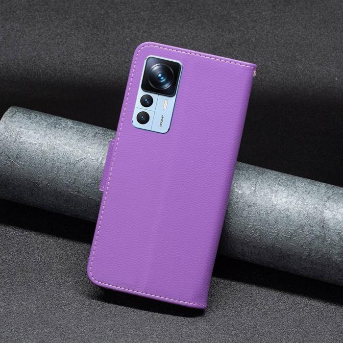 Bild 5, Xiaomi 12T / 12T Pro Fodral Shark Litchi Lila
