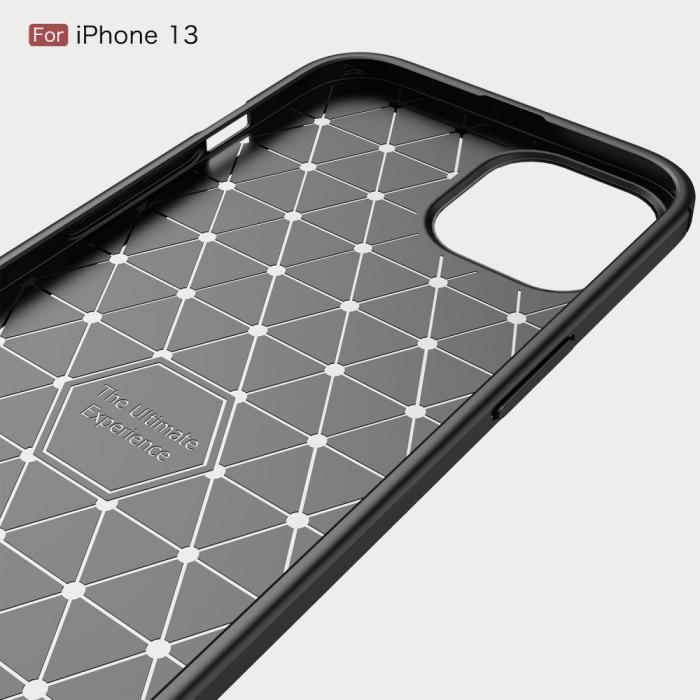 Bild 6, iPhone 13 - Borstad Stål Textur Skal - Svart