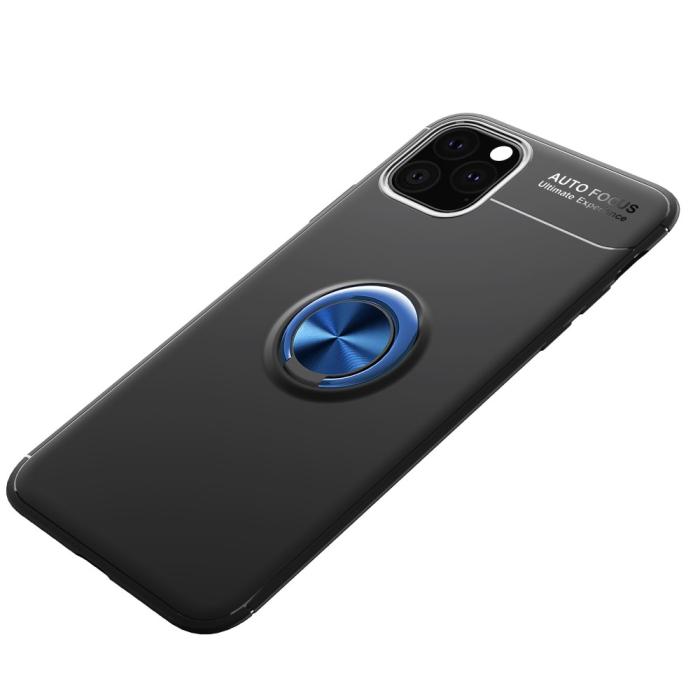 Bild 2, iPhone 11 Pro Max - Ring Skal - Funkar med magnethållare - Svart/Blå