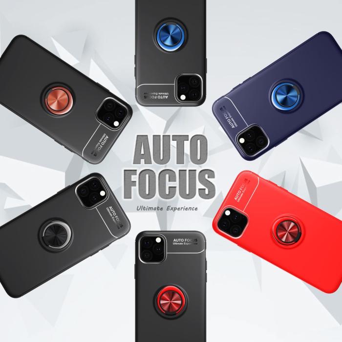 Bild 4, iPhone 11 Pro Max - Ring Skal - Funkar med magnethållare - Svart/Blå