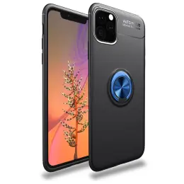 iPhone 11 Pro Max - Ring Skal - Funkar med magnethållare - Svart/Blå