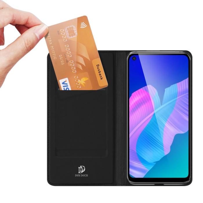 Bild 2, Huawei P40 Lite E - DUX DUCIS Skin Pro Plånboksfodral - Svart