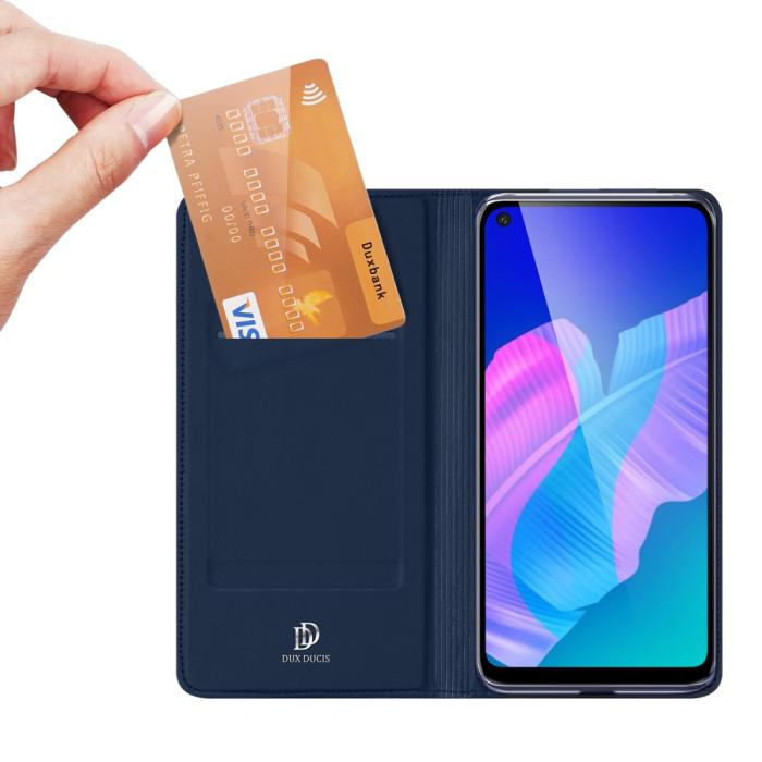 Bild 2, Huawei P40 Lite E - DUX DUCIS Skin Pro Plånboksfodral - Blå