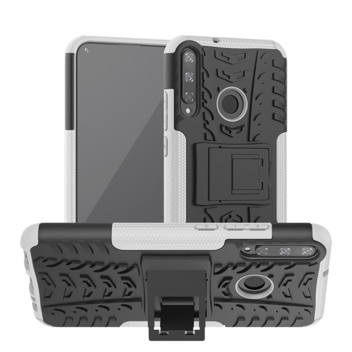 Bild 1, Huawei P40 Lite E - Ultimata Stöttåliga Skalet med Stöd - Vit