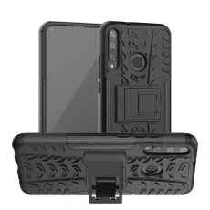 Huawei P40 Lite E - Ultimata Stöttåliga Skalet med Stöd - Svart